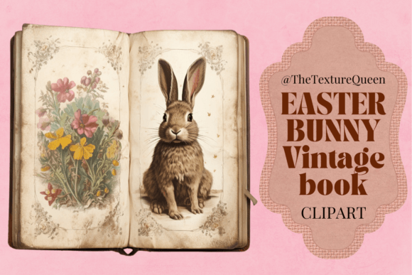 Bringing Nostalgia to Life with Vintage Easter Book Easter Bunny Clipart
