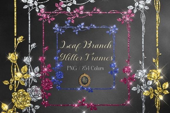 Designing with Elegance: The Ultimate Guide to Glitter Leaf Branch Border Frame PNG