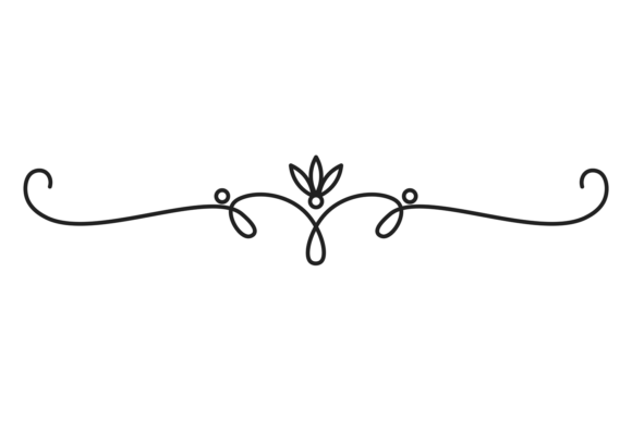 Elegant Line Divider Decorative Filigree Guide