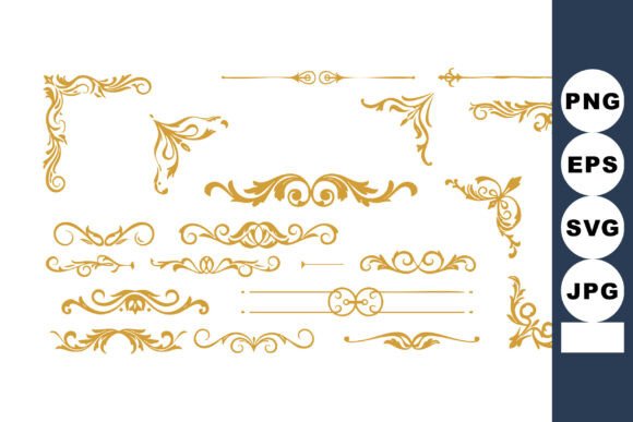 Elevate Designs with Decorative Vintage Gold Borders