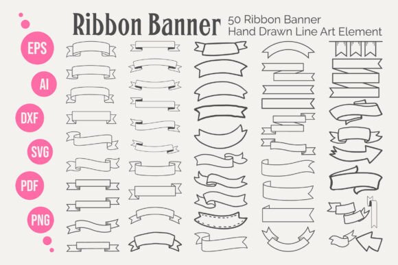 Elevate Your Designs with a Vintage Ribbon Banner Label Decorative Vector Set