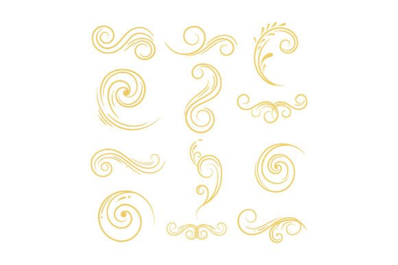Elevating Brand Identity with Elegant Decorative Swirls and Flourishes