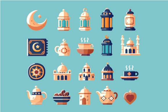Elevating Digital Narratives: The Strategic Value of the Ramadan Islamic Celebration Icon Set