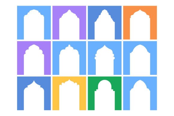 Elevating Visual Identity with Islamic Arch Design Set 12-05