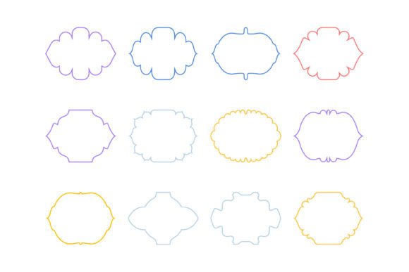 Elevating Visual Identity with the Islamic Frame Design Thin Line Set 12-02
