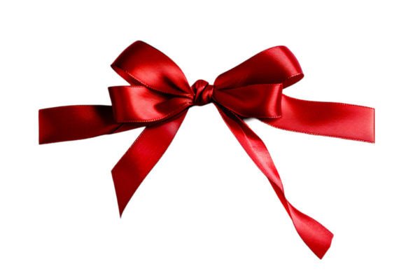 Elevating Visual Projects with High-Resolution Red Bow Shiny Satin Ribbon Assets