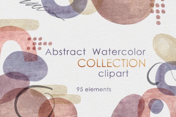 Elevating Your Designs with Abstract Stains Watercolor Clipart