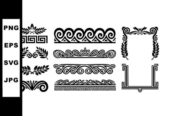 Evaluating Decorative Black Ornamental Vector Borders for Design Projects