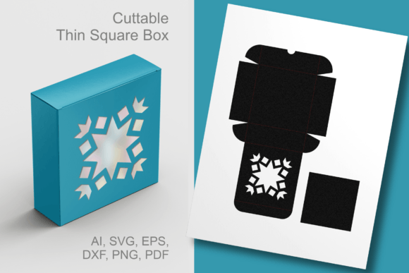 Evaluating the Winter 2 Thin Square Favor Box Template for Holiday Packaging Projects
