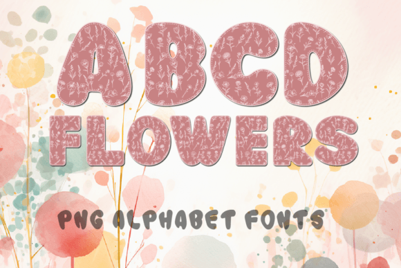 Flowers Alphabet Fonts for Elegant Designs