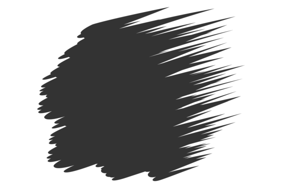 Grunge Paint Stroke Shape: Acrylic Black Essentials