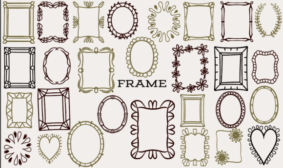Hand Drawn Decorative Frame Clipart SVG Guide
