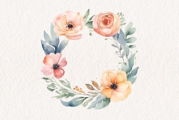Integrating the Watercolor Flower Frame Floral Wreath into Your Creative Workflow