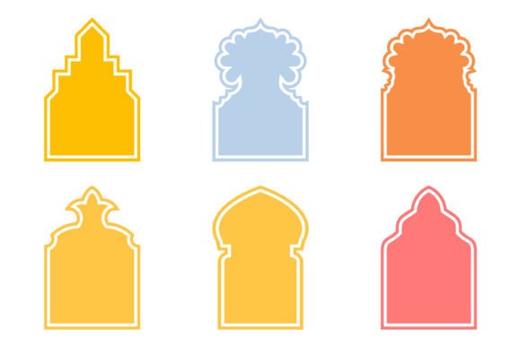 Islamic Arch Design Set 6-04: A Versatile Vector Collection