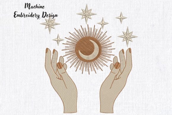 Magic Celestial Hands: Moon & Star Embroidery