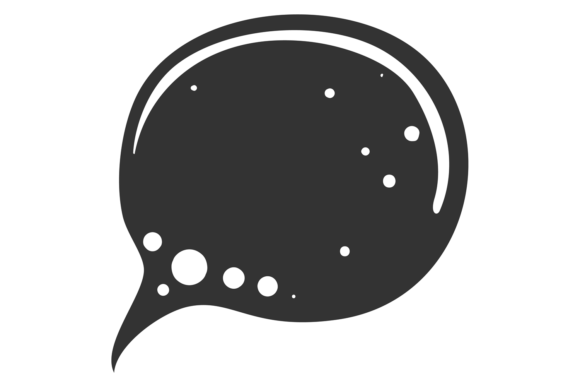 Mastering Visual Dialogue with the Black Speech Bubble Round Message Template