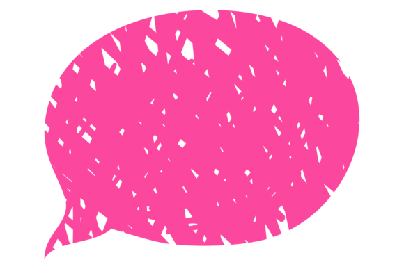 Pink Scribble Dialog Bubble: Fun & Versatile