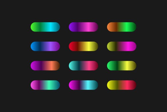 Strategic Application of Vibrant Colorful Gradients Color Swatches for Brand Impact