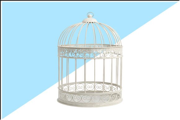 Strategic Visual Positioning with the Ornate White Decorative Birdcage PNG