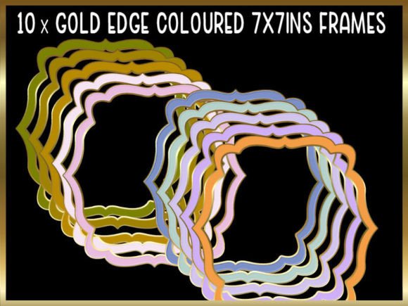 Unlock Creative Potential with Coloured 7x7ins Frames X 10 for Your Next Design Project