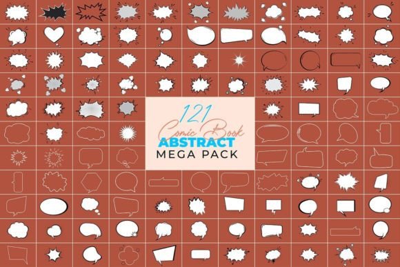 Unlocking Creative Potential: A Deep Dive into the 121 Vector Comic Shape Design Collection