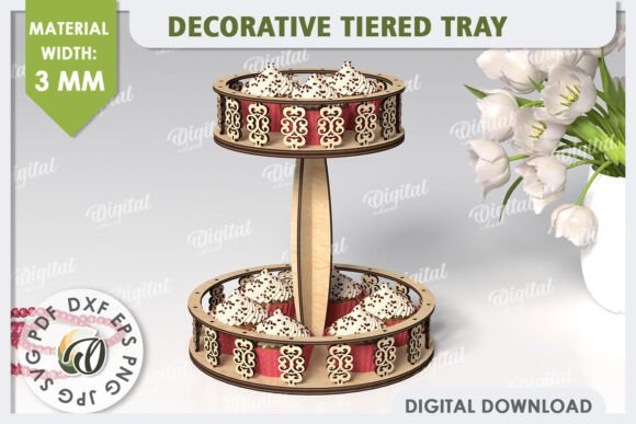 Unlocking Creative Potential with 3D Decorative Tiered Tray Laser Cut Files