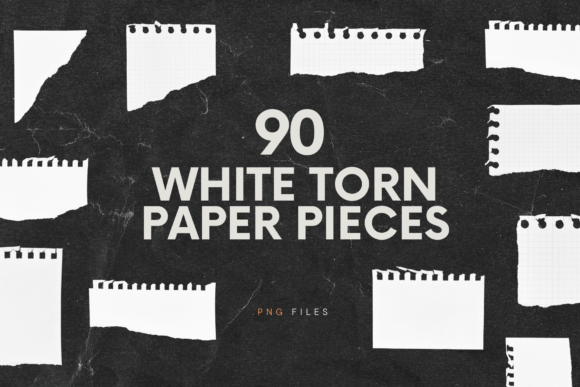 Unlocking Creative Potential with 90 White Torn Ripped Paper Pieces